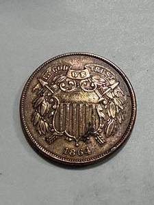 lot 46 image: 1864 Two Cent Piece