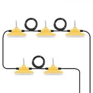 lot 6 image: Lot of  VEVOR 50 ft. Construction String Lights 75W 7500LM 5PCs String Work Light 5000-5500K with Hanging Hooks for Construction Site Customer Returns See Pictures