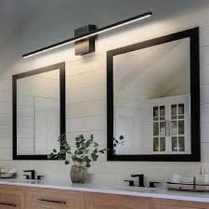 lot 12 image: Lot of KAISITE 39 in. 1-Light Black LED Vanity Light Bar 28-Watt Linear Bathroom Light Fixture Dimmable Sconces Wall Lighting     Customer Returns See Pictures