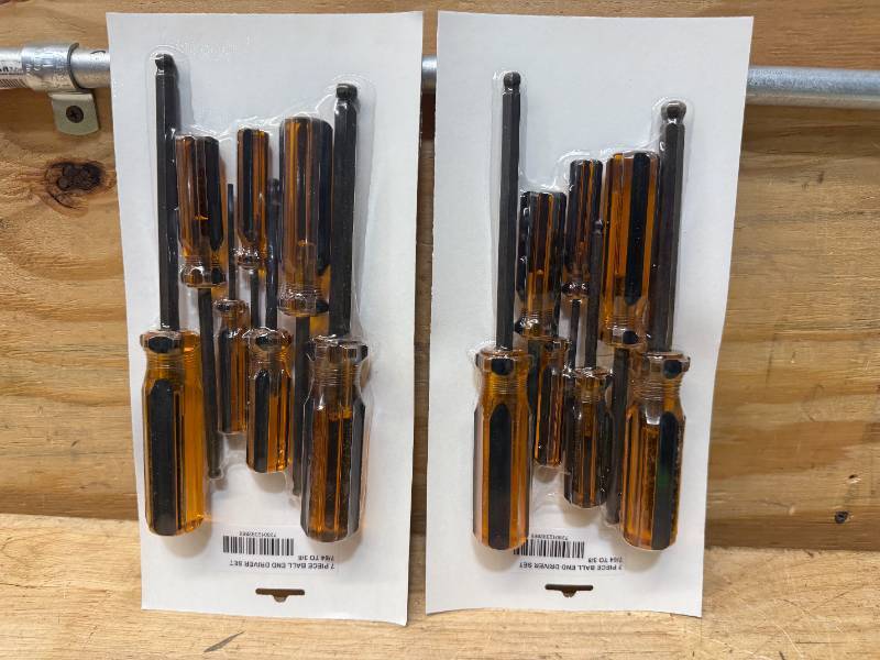 lot 46 image: 7 Piece Ball End Driver Set Lot of 2