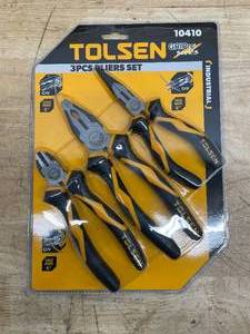 lot 110 image: Tolsen 3pc Pliers Set 10410 (08182511.50)