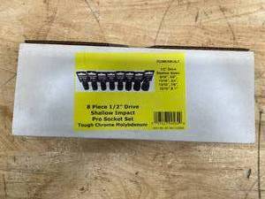 lot 112 image: Powerbuilt 8 Piece 12 Drive Shallow Impact Set (0818256.30)