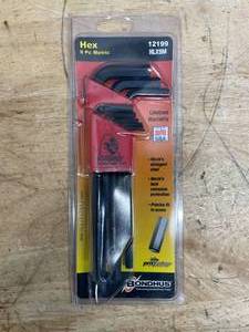 lot 117 image: Bondhus 12199 Hex Tip Key L-wrench Set with ProGuard Finish, 1.5mm - 10mm, 9 Piece , Black