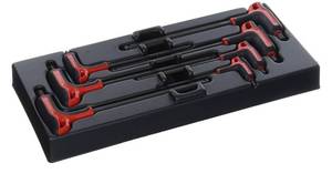 lot 121 image: Facom 7 Piece T Shape Metric Hex Key Set, 3mm (08182515)