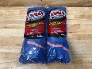 lot 144 image: Lot of 2 - Libman commercial premium blue bend wet mop