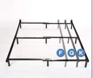 lot 18 image: ZINUS Compack Metal Adjustable 7 Inch Support Bed Frame for Box Spring and Mattress Set, FullQueenKing