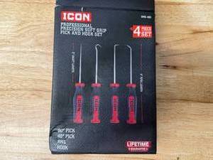 lot 151 image: Icon Professional Precision Soft Grip Pick and Hook Set (08182520)
