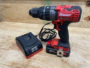 lot 207 image: BAUER 20V Cordless, 12 in. Hammer DrillDriver Kit with Battery and Charger (08192565)