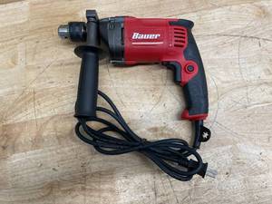 lot 210 image: BAUER 7.5 Amp, 12 in. Variable-Speed Hammer Drill (08192540)