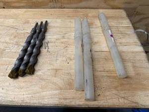 lot 228 image: Lot of 3 - Hexagon Shank Percussion Carbide Tipped Drill Bit