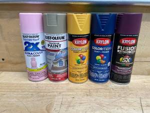 lot 216 image: Lot of 5 - Various Spray Paint