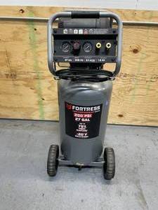 lot 30 image: FORTRESS 27 Gallon, 200 PSI High Performance Oil-Free Vertical ShopAuto Air Compressor (082125400)