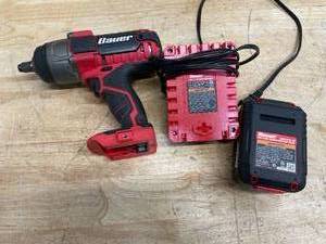 lot 261 image: BAUER 20V Cordless, 12 in. Impact Wrench with Battery and Charger (082125151)