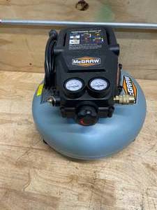 lot 274 image: MCGRAW 3 Gallon, 110 PSI Oil-Free Light-Duty Pancake Air Compressor (08212560)