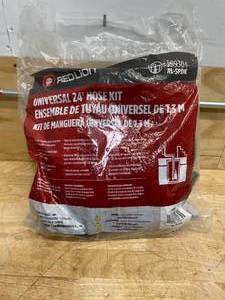 lot 275 image: Red Lion RL-SPDK Sump Pump Discharge Hose Kit, Fits 1-14 and 1-12 FNPT Discharge, 24-Feet Long, Black, 599304