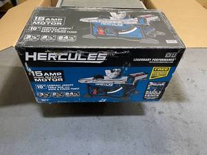 lot 276 image: HERCULES 15 Amp, 10 in. Compact Jobsite Table Saw with Rack and Pinion Fence (082125380)