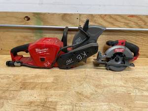 lot 280 image: Lot of 2 - Milwaukee Cut Off Machine and Circular Saw (Not Working)