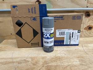 lot 288 image: Lot of 12 - Granite, Rust-Oleum American Accents 2X Ultra Cover Satin Spray Paint- 12 oz