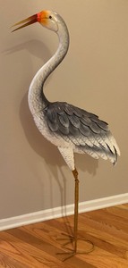 lot 45 image: Beautiful Blue Heron Decorative Metal Yard Figurine