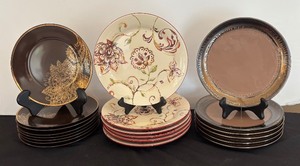 lot 59 image: Appetizer Plates by Pier 1 Josephine, Mocha Ambiance Collection and Target Home