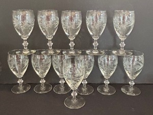 lot 101 image: Enticing Etched Stemware