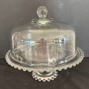 lot 105 image: Regency Ambiance Beaded Crystal Pedestal Cake Stand
