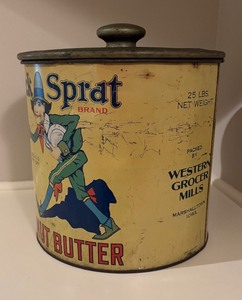Vintage Jack Sprat Peanut Butter Pail