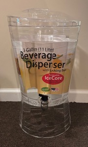 lot 147 image: Three Gallon Beverage Dispenser with Removable Ice Core