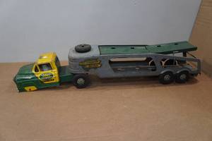 lot 16 image: Vintage Marx Lumar Transport Company Semi-Truck and Trailer