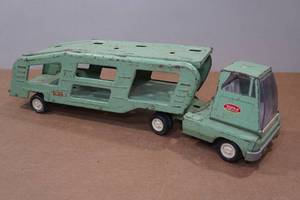 Vintage Tonka Car Carrier Truck and Trailer