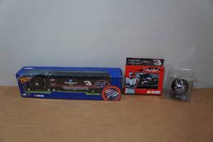 lot 102 image: Dale Earnhardt Die Cast Hauler, Playing Cards and Ornament