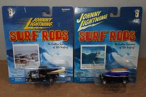 lot 123 image: 2 Johnny Lightning Surf Rods Die Cast Replicas