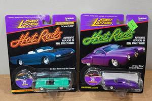 lot 140 image: 2 Johnny Lightning Hot Rod Die Casts - Bad Bird & Frankenstude
