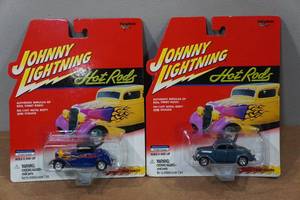 lot 145 image: 2 Johnny Lightning Hot Rods Die Casts - 32 Hell Boy & 37 Coupe