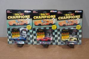 lot 177 image: 3 Racing Champions Dodge Collectors Stock CarCollectors Cards and Stand
