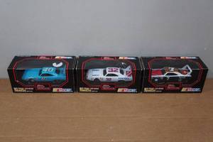 lot 179 image: 3 Racing Champions 143 Scale Die Cast Stock Car Replicas