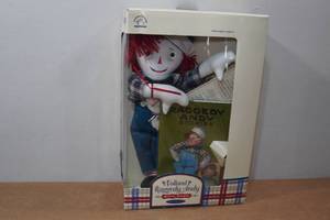 lot 237 image: Vintage Volland Raggedy Andy Doll with Book