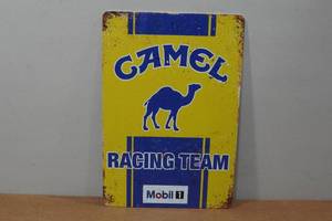 lot 240 image: Novelty Metal Sign - Camel Racing Team