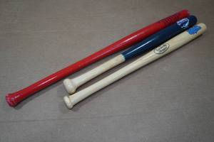 lot 248 image: 3 Minnesota TwinsSt Paul Saints Mini Wood Bats