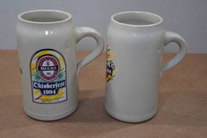lot 253 image: 2 Vintage Becks Oktoberfest Beer Steins - 1994 & 1995