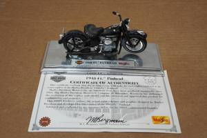 lot 305 image: Maisto Harley Davidson 1918 FL Panhead 118 Scale Model