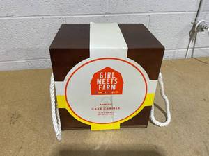 lot 120 image: Girl Meets Farm by Molly Yeh Wooden Cake Carrier
