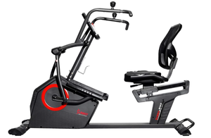 lot 50 image: Sunny Health & Fitness Elite Recumbent Cross Trainer & Elliptical Machine with Arm Exercisers for Home ArmLeg Training
