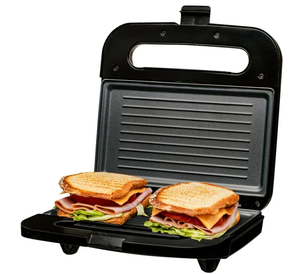 lot 123 image: POVENTE Electric Panini Press Grill with Nonstick Plates and LED Indicator Lights