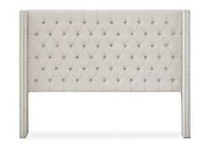 lot 168 image: Madison Park Amelia Fabric Tufted Queen Headboard