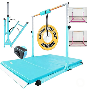 lot 172 image: Seliyoo Foldable Gymnastic kip bar for Kids Ages 3-15 - Gymnastics bar -Base Length 5FT6FT