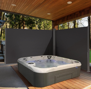 lot 173 image: Rekoop 290 x 72 Retractable Side Awning,Waterproof & UV-Resistant,Folding Privacy Screen Room Divider Roll Up Balcony