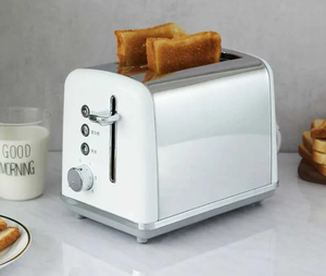lot 206 image: Compact Bread Toaster - 2 Slice Toaster with 6 Browning Settings