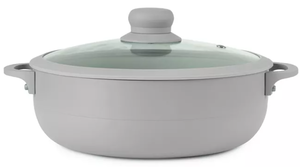 lot 411 image: Sedona Kitchen Aluminum 3.5 Qt Caldero with Silicone Rim Glass Lid and Silicone Handle Holder