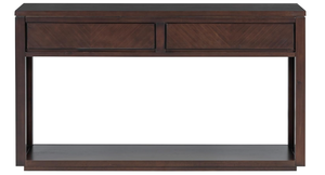 lot 429 image: Console Table, Rustic Wooden Entryway Table with Storage Drawers and Open Shelf